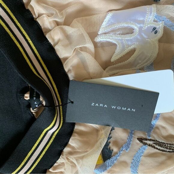 ZARA TAN MIDI SKIRT - Picture 9 of 14